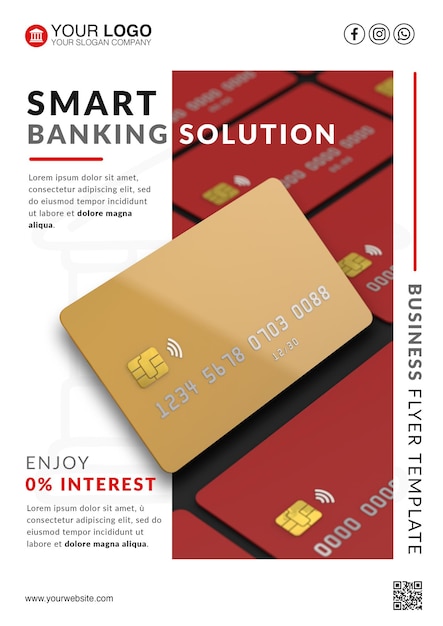 Business flyer for banking solution