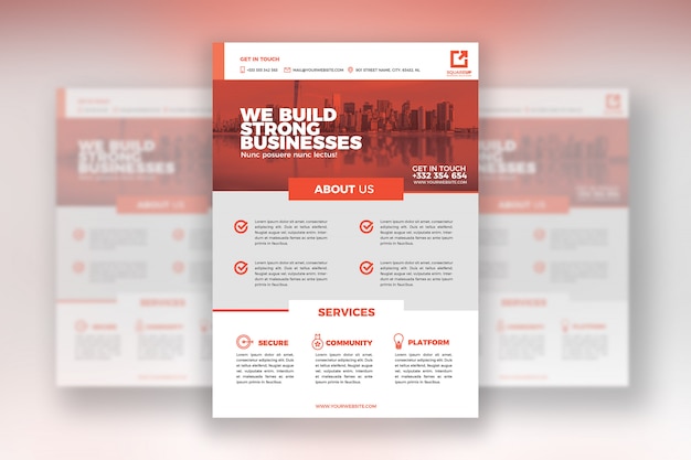 PSD business flyer print template