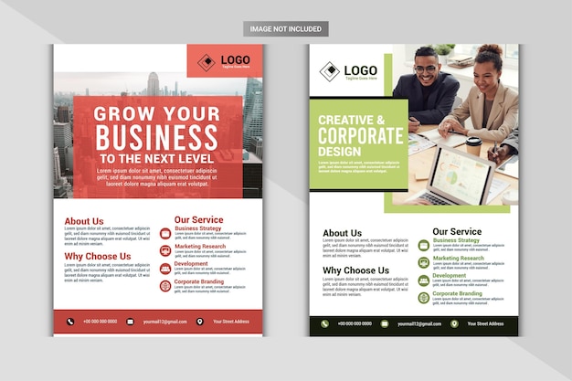 PSD business flyer set template