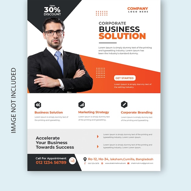 PSD business flyer sjabloon