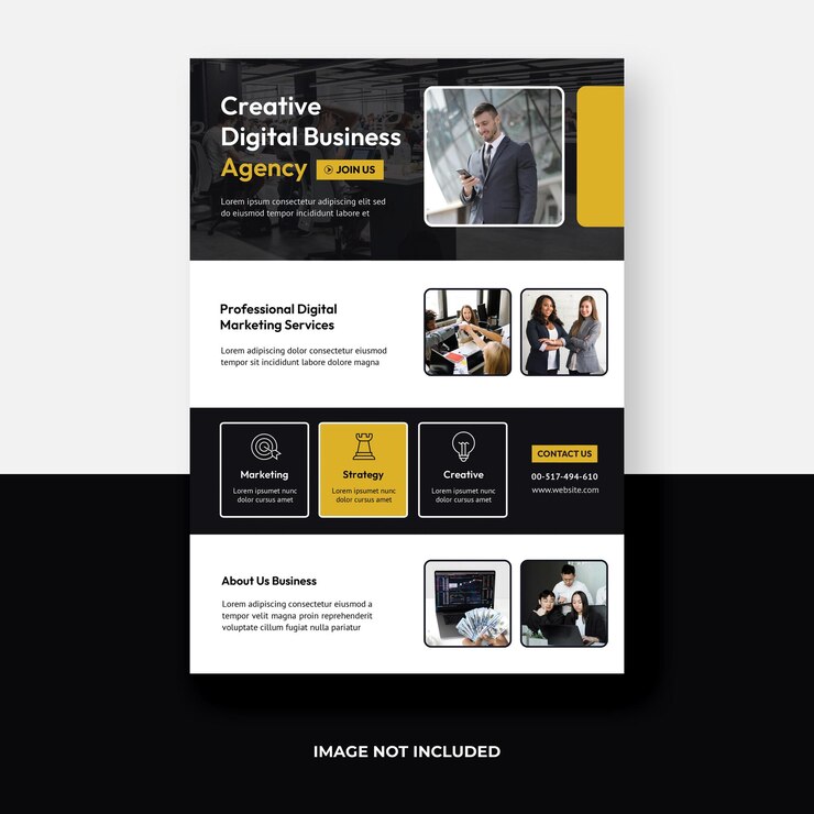 PSD 비즈니스 전단지 템플릿 디자인 a4