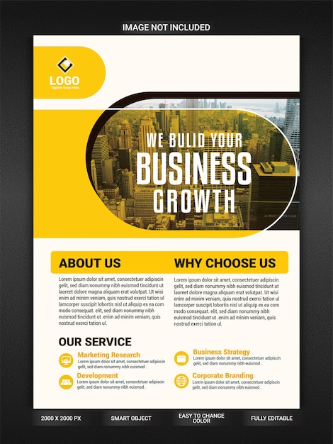 Business flyer template or social media post