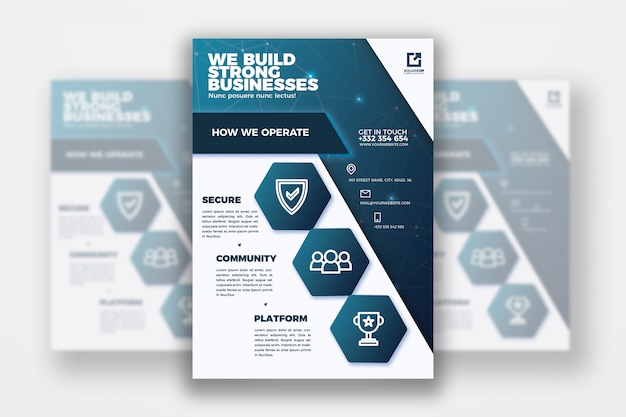 PSD business flyer template