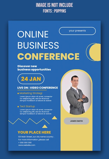 PSD business flyerposter template