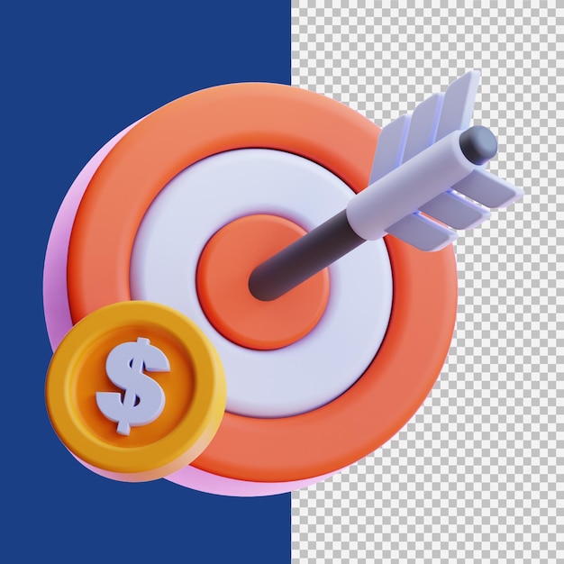 business goal 3d graphic illustration