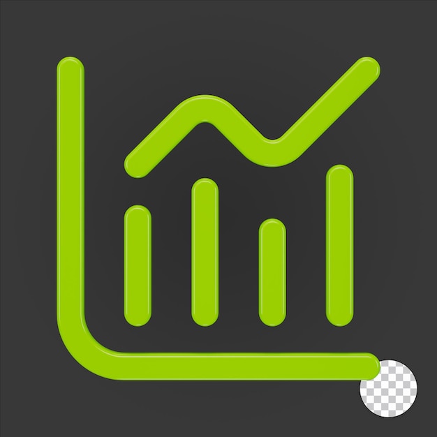 Icona del grafico commerciale 3d