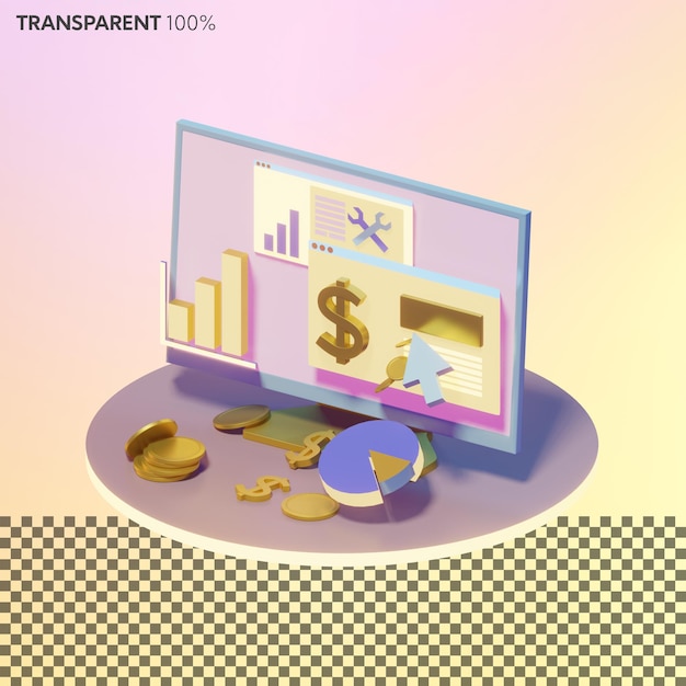 business graph on a table