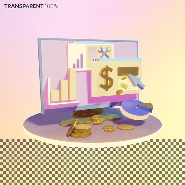 business graph on a table