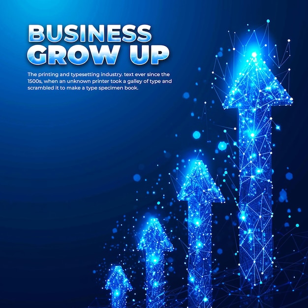 Business grow up concept background