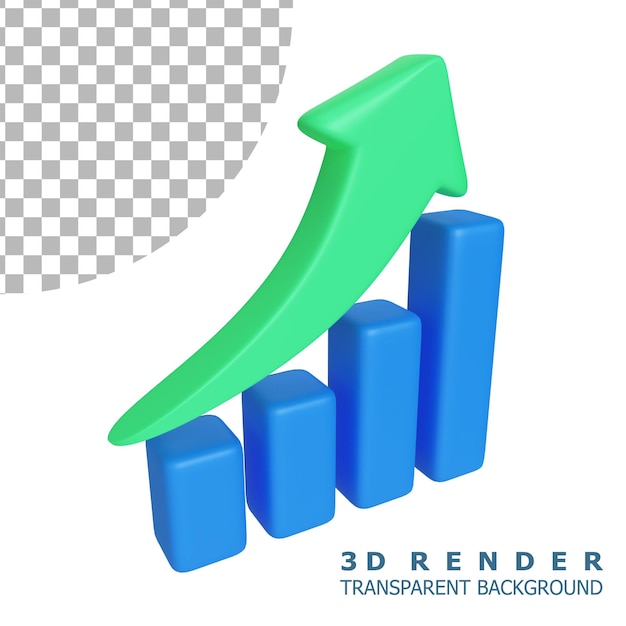 PSD business grown 3d icon