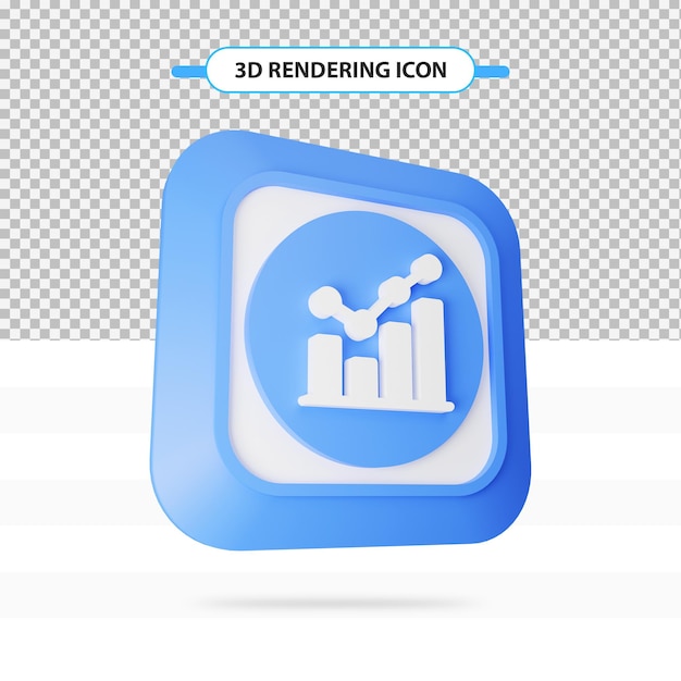 비즈니스 성장 3d 렌더링 아이콘