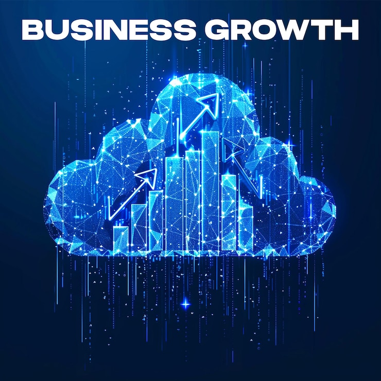 PSD business growth concept background