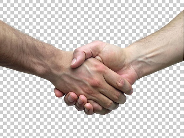 PSD business hand shake on transparent background