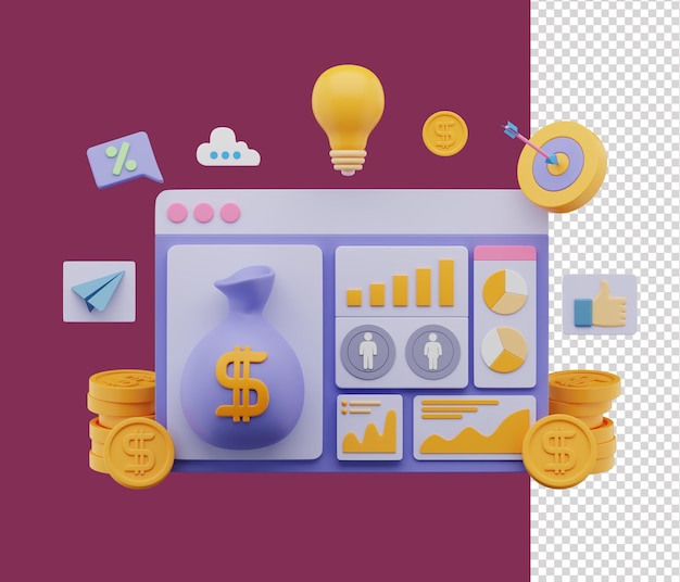 business idea 3d illustration