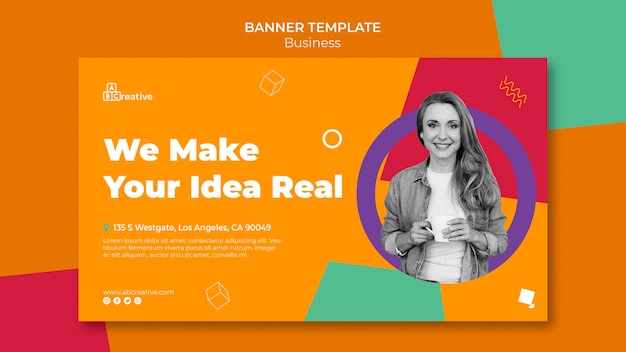 PSD business idea banner template