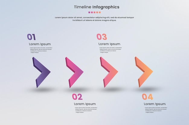 PSD business infographic steps