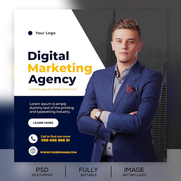 Business instagram post template banner