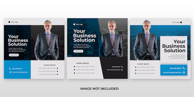 Business instagram post template collection