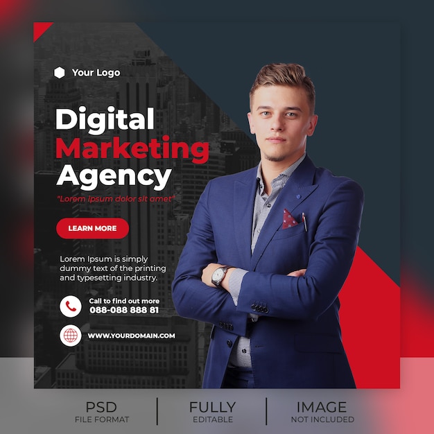 PSD business instagram post template