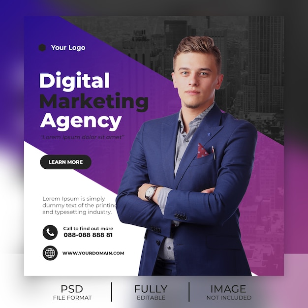 PSD business instagram post template