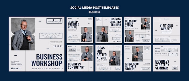 PSD business instagram posts template design
