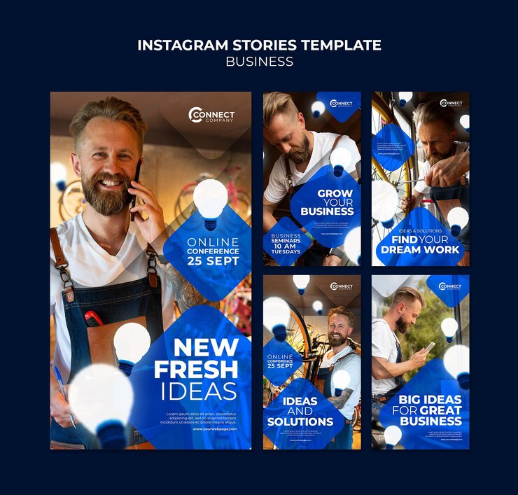 PSD business instagram stories template