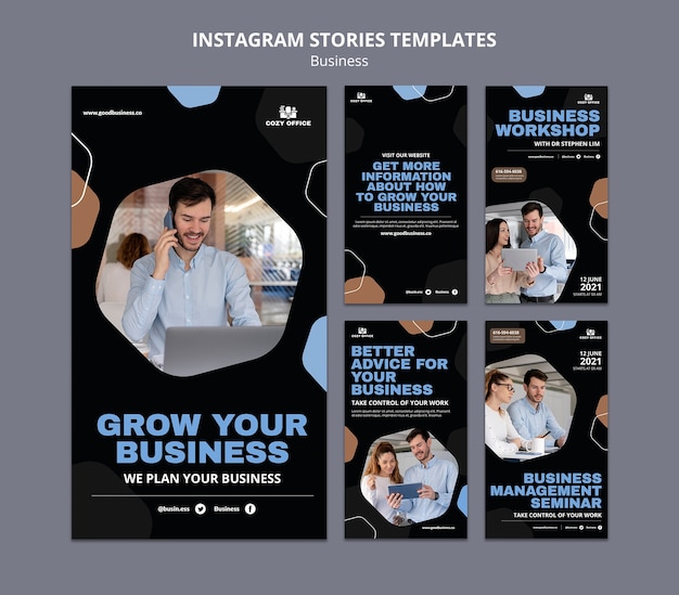 PSD business instagram stories templates