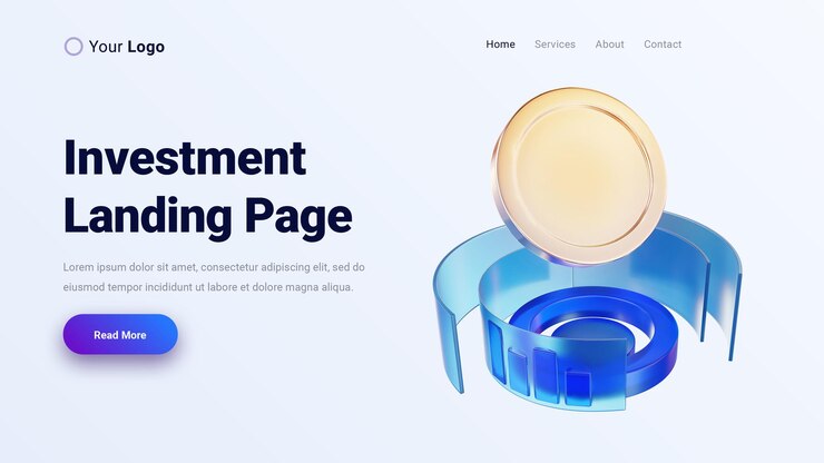 PSD business investment financial growth landing page