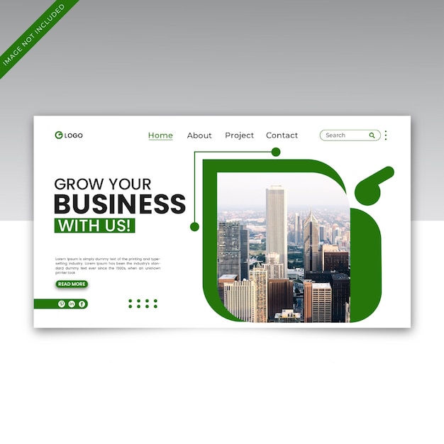 Business landing page banner and cover design template