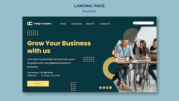 PSD business landing page template