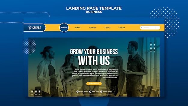 Business landing page template