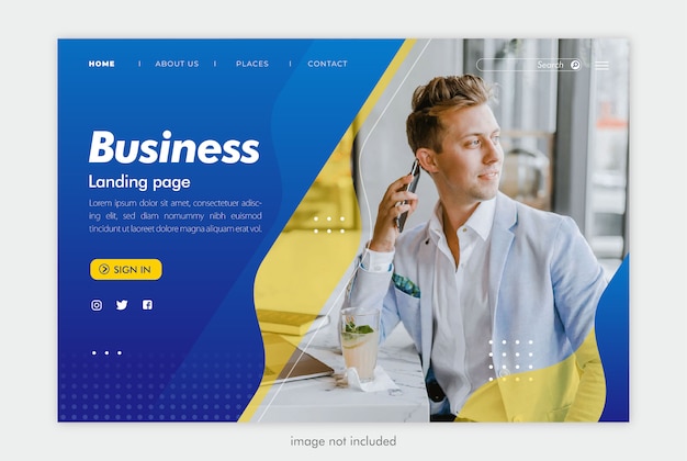 PSD business landing page website template