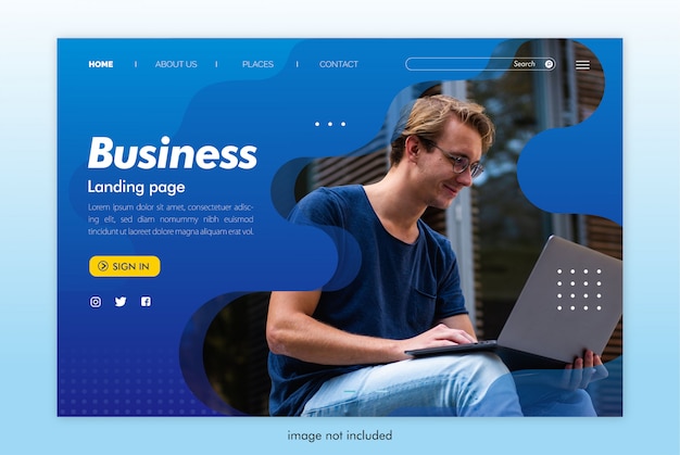 PSD business landing page website template