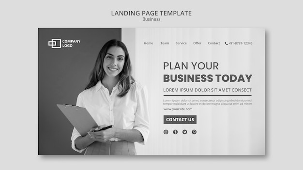 PSD business landing page