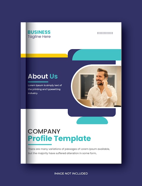 Business leaflet Corporate Book Cover Design in A4 Can be adapt to Brochure Annual Report