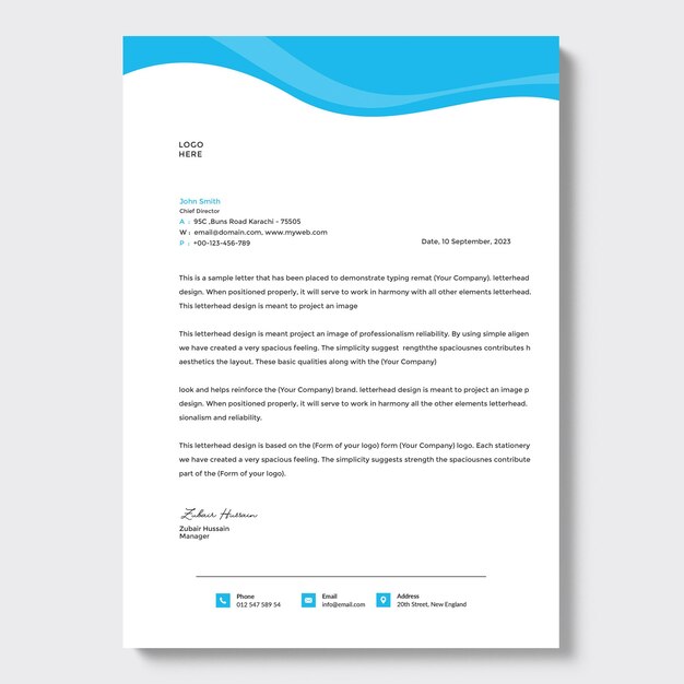 PSD business letterhead template psd