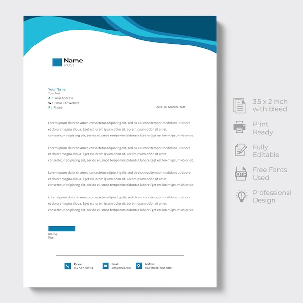 PSD business letterhead template