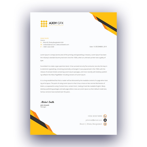 Business letterhead template