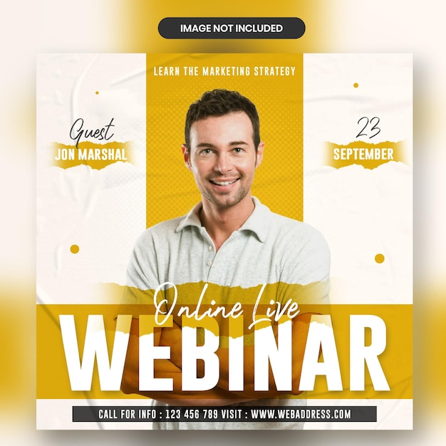 Business live conference social media post banner template