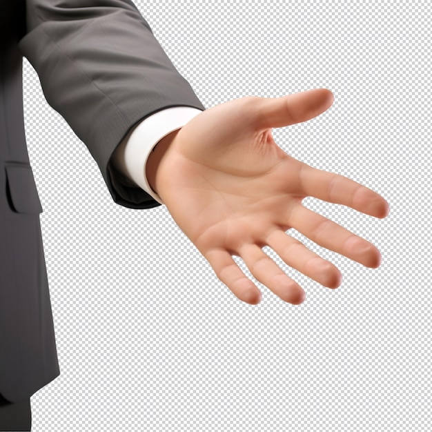 PSD business man shake hand