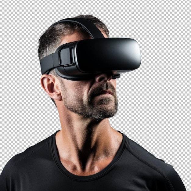 PSD business man with vr glass