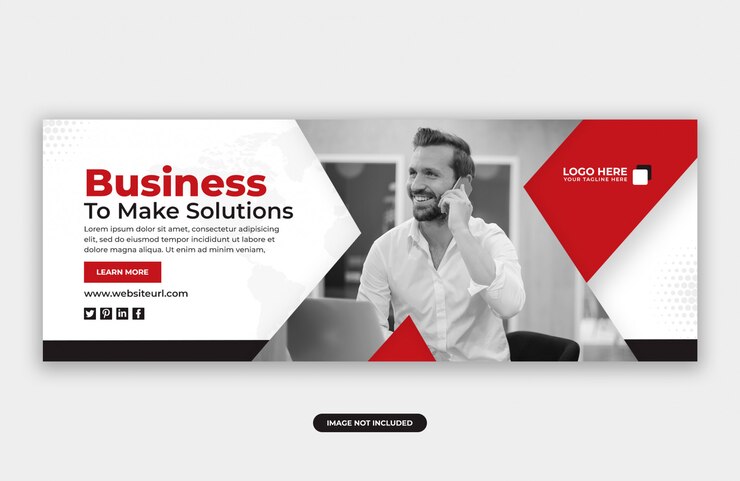 PSD business marketing facebook cover banner design template