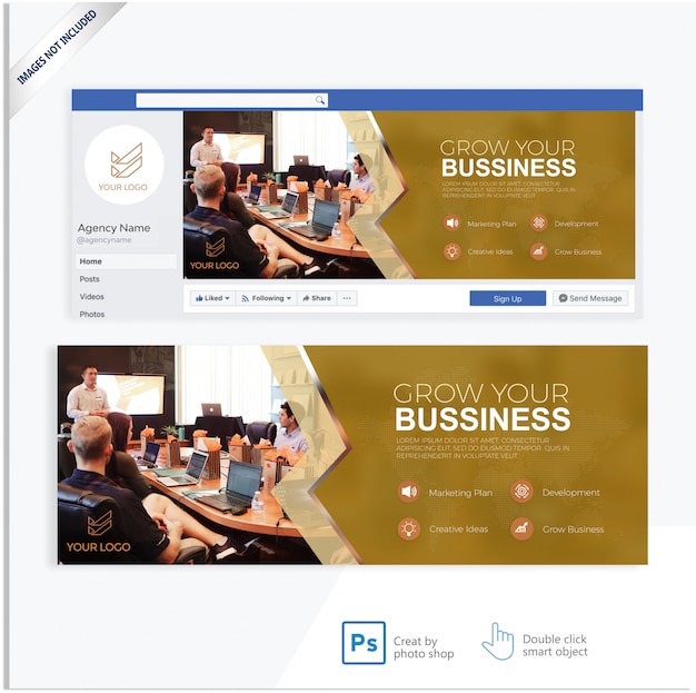 PSD business marketing facebook cover banner