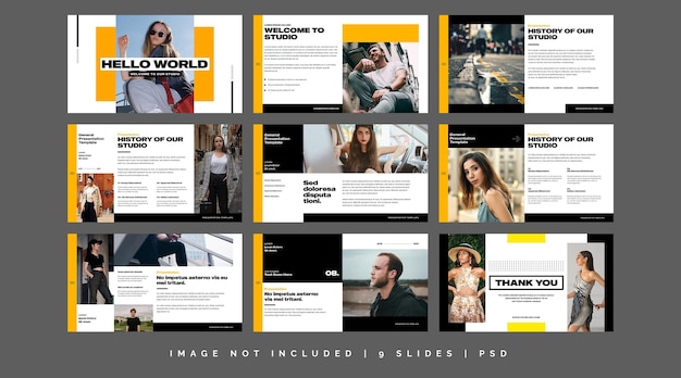 PSD business minimal slides presentation template