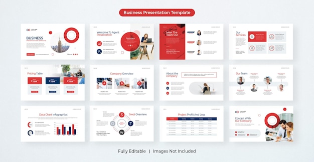 PSD business minimal slides presentation template.