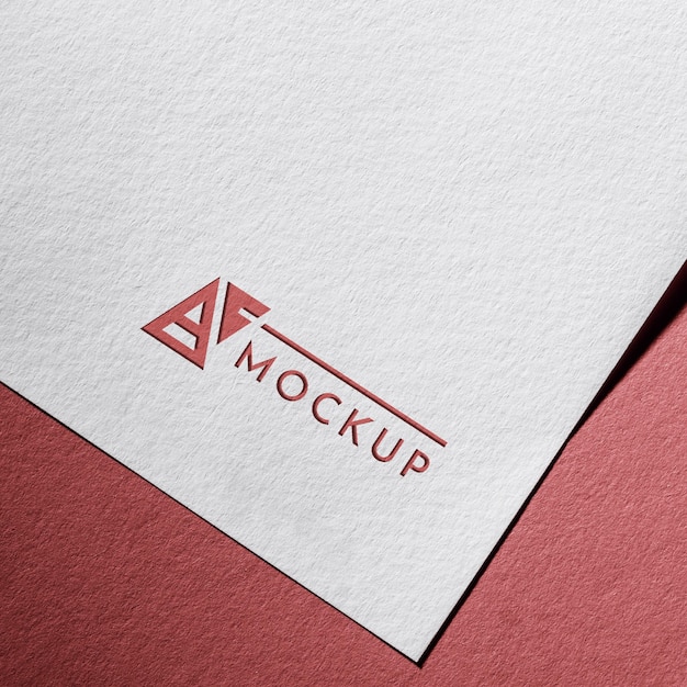 PSD business mock-up card on textured paper