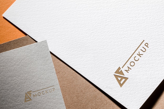 PSD business mock-up card on textured paper