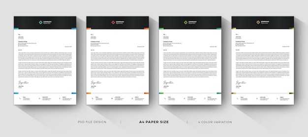 PSD business modern letterhead professional templates