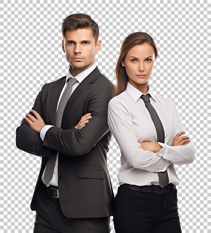Business People Team geïsoleerd op een doorzichtige achtergrond