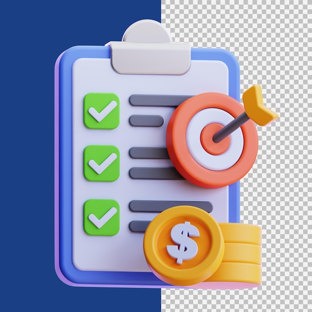 business planning 3d graphic illustration